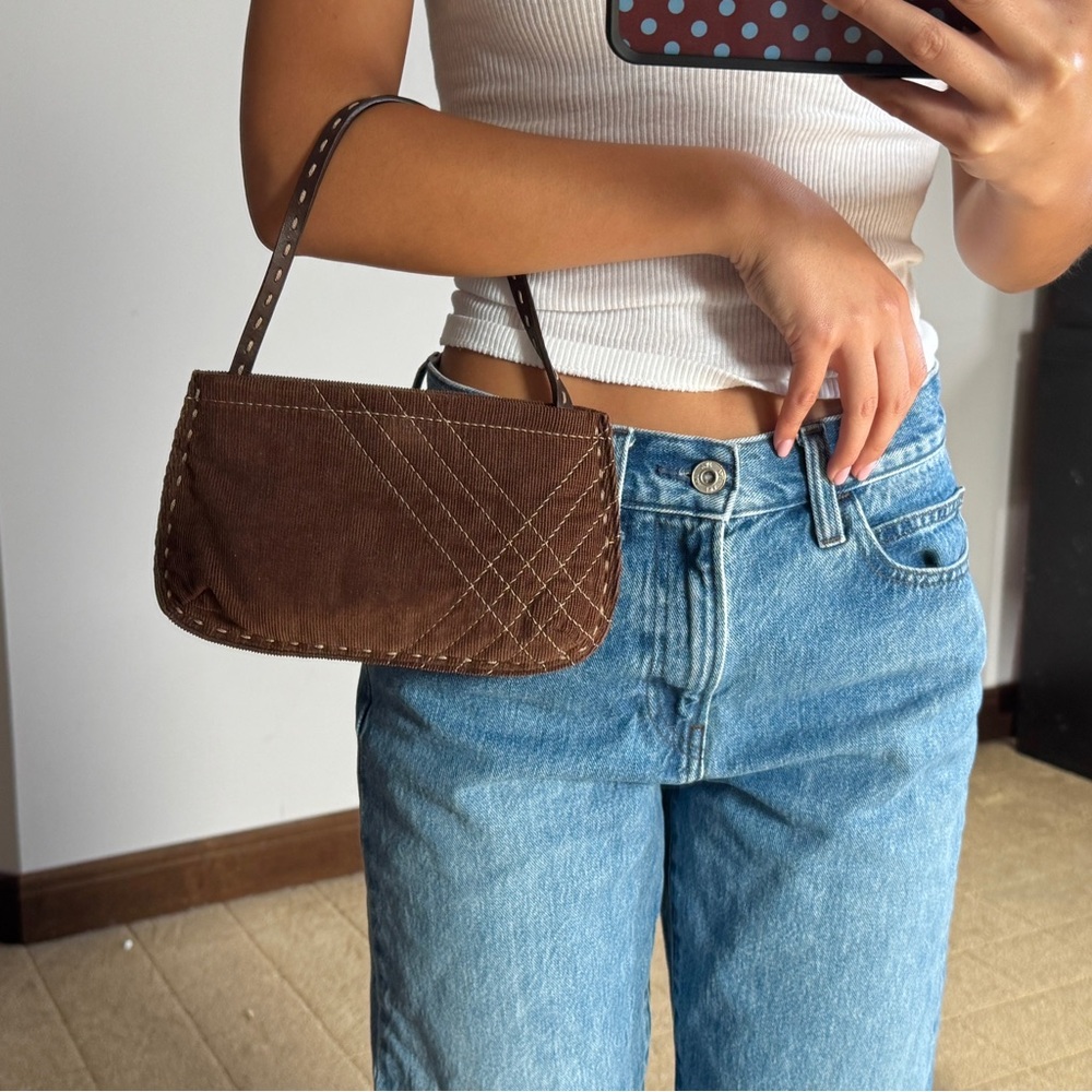 Vintage GAP Suede Mini Shoulder Bag - Picture 1 of 8